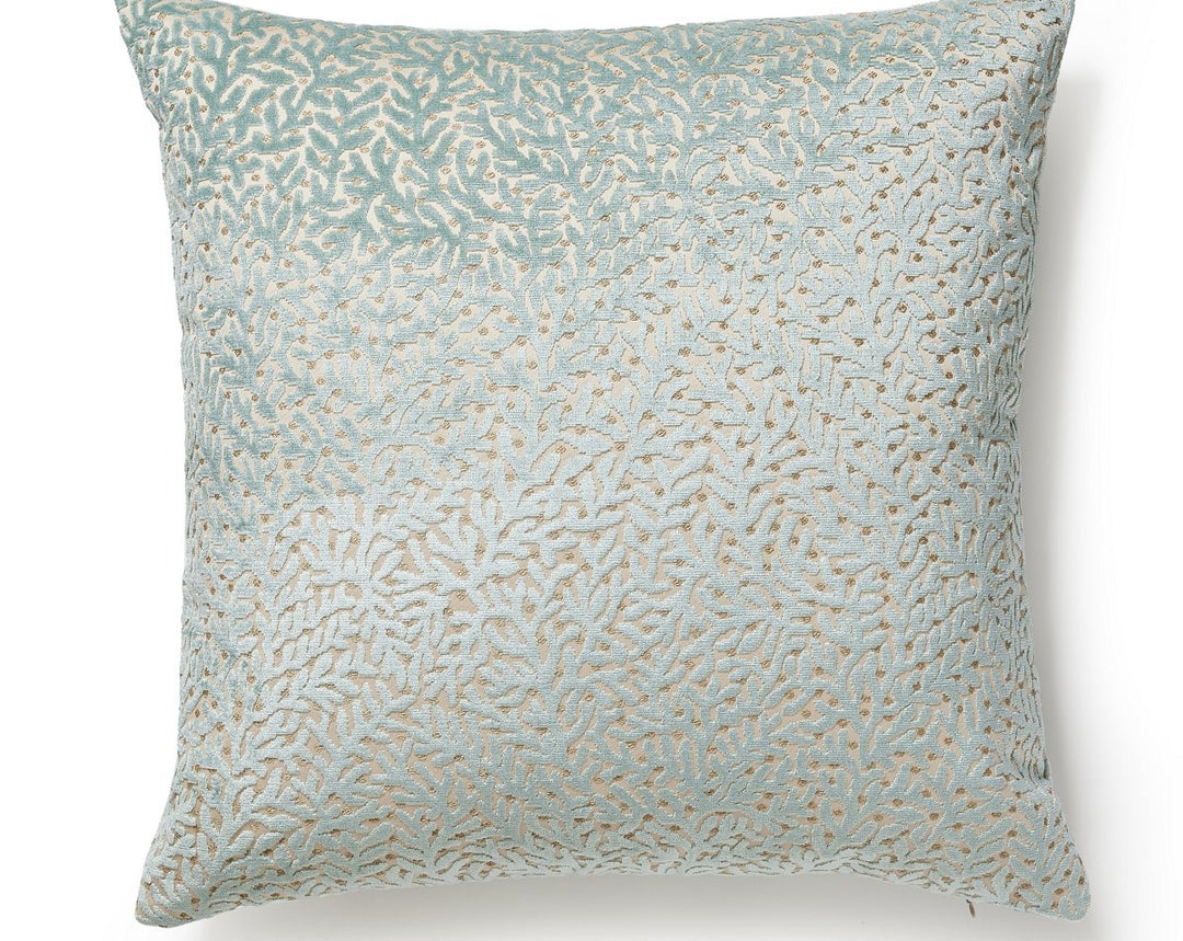 Corallina Velvet Pillow 22 X 22 - Lagoon SCSDDK270770003 by Scalamandre Designer Pillow