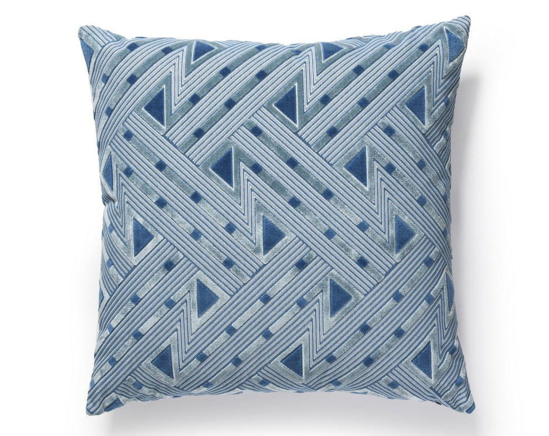 Kasai Velvet Pillow 22 X 22 - Slipstream SCSDDK273230003 by Scalamandre Designer Pillow