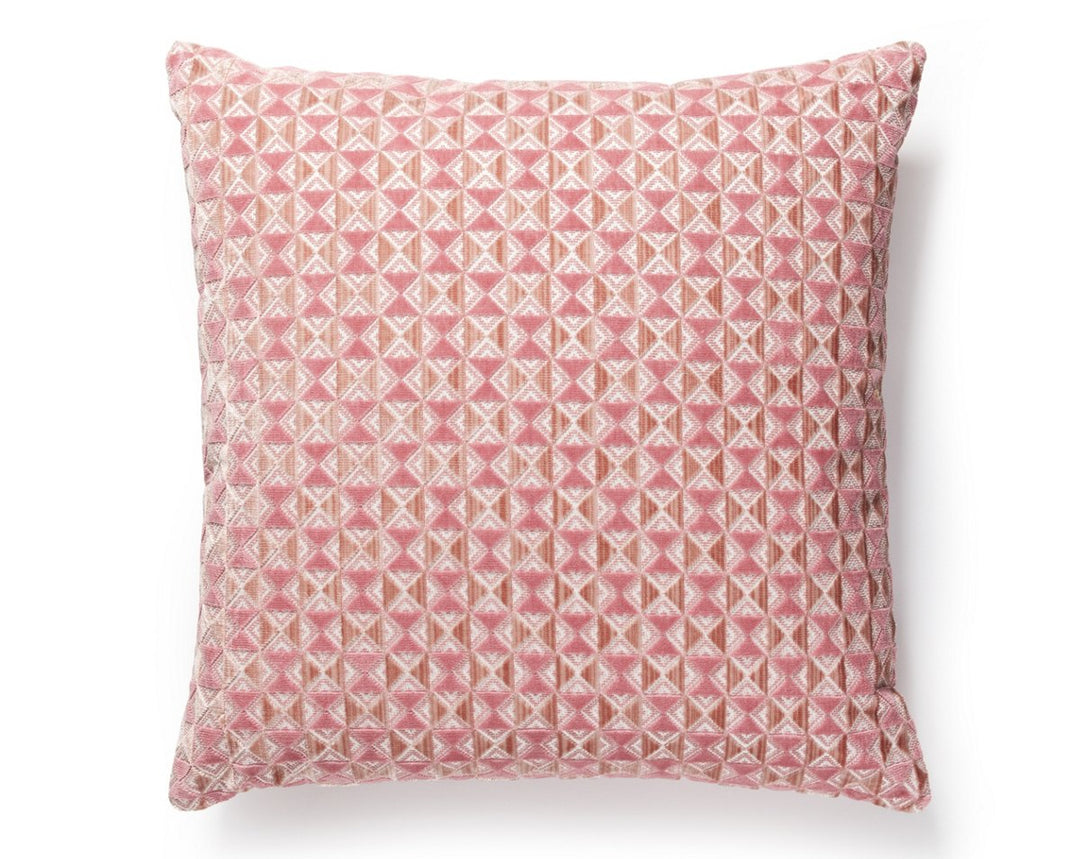 Parlor Velvet Pillow 22 X 22 - Sorbet SCSDDK273240003 by Scalamandre Designer Pillow