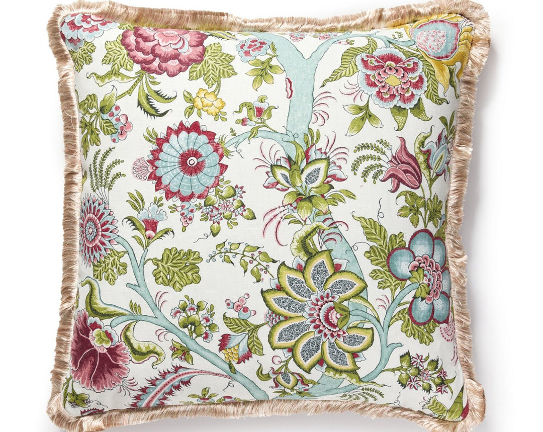 Met Palampore/Linley Pillow 24 X 24 - Flower Garden SCSEDF166490003 by Scalamandre Designer Pillow