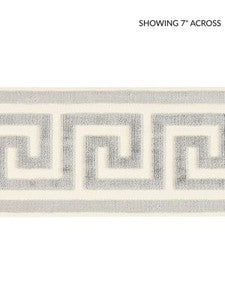 Greek Key Velvet Tape Smoke SCT32790003 by Scalamandre Designer Trim