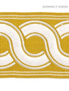 Guilloche Embroidered Tape Brass SCT32830003 by Scalamandre Designer Trim