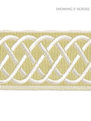 Helix Embroidered Tape Lettuce SCT32840003 by Scalamandre Designer Trim HAMPTONS TRIMMINGS 77% VISCOSE 23% RAYON CHINA LIGHT DUTY Horizontal: and Vertical: 2 - Swanky Fabrics -