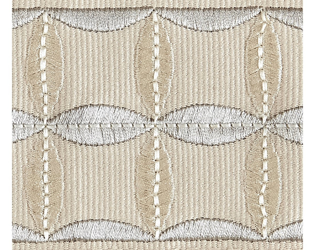 Fiori Embroidered Tape Flax SCT32880003 by Scalamandre Designer Trim