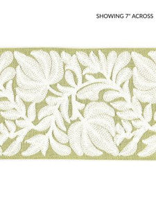 Coventry Embroidered Tape Celery SCT32960003 by Scalamandre Designer Trim