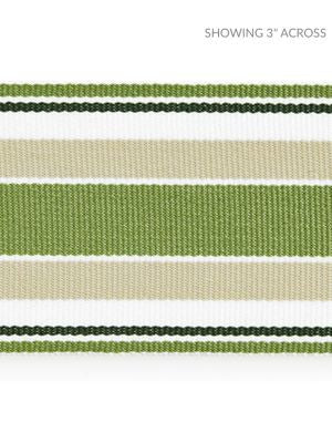 Marina Stripe Tape Palm SCT33110003 by Scalamandre Designer Trim ISOLA INDOOR / OUTDOOR 100% POLYOLEFIN UNITED KINGDOM HEAVY DUTY Horizontal: and Vertical: 2.5 - Swanky Fabrics -
