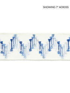 Sayuri Embroidered Tape Blue Jay SCT33240003 by Scalamandre Designer Trim