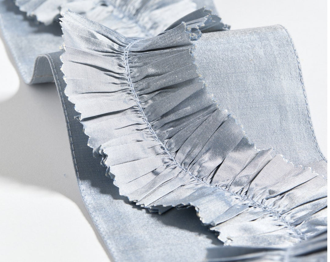 Ruffle Tape Ice Blue SCT33410003 by Scalamandre Designer Trim