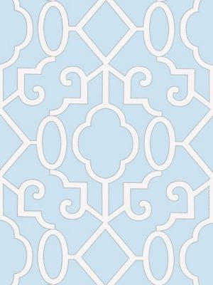 Ming Fretwork Wallpaper Cloud SCWP883560003 by Scalamandre Designer Wallpaper ORIANA U.S.A. Horizontal: 25.25" and Vertical: 25.5" 25.5 - Swanky Fabrics -