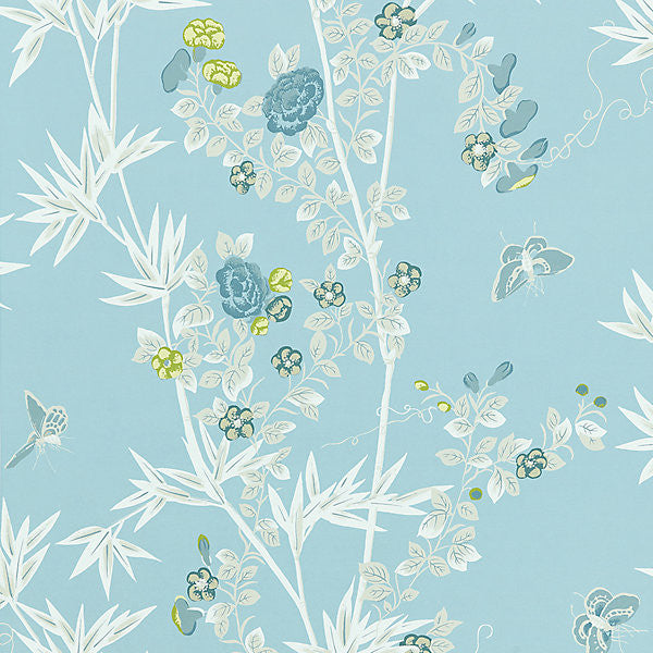 Jardin De Chine/Ciel Sc 0003Wp88375 by Scalamandre
 Designer Wallpaper                                                                         UNITED KINGDOM  Horizontal: 46" and Vertical: 27" 54"  - Swanky Fabrics -