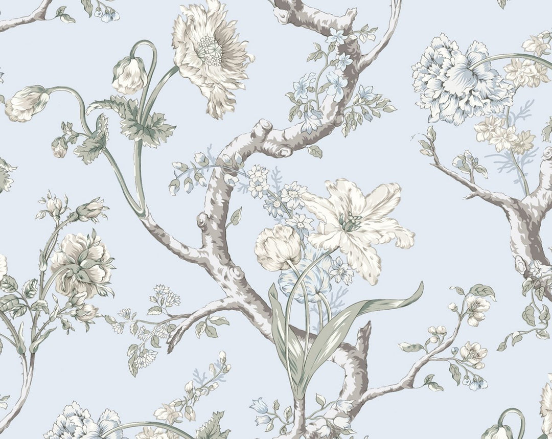 Andrew Jackson Floral Skylight SCWP884320003 by Scalamandre Designer Wallpaper