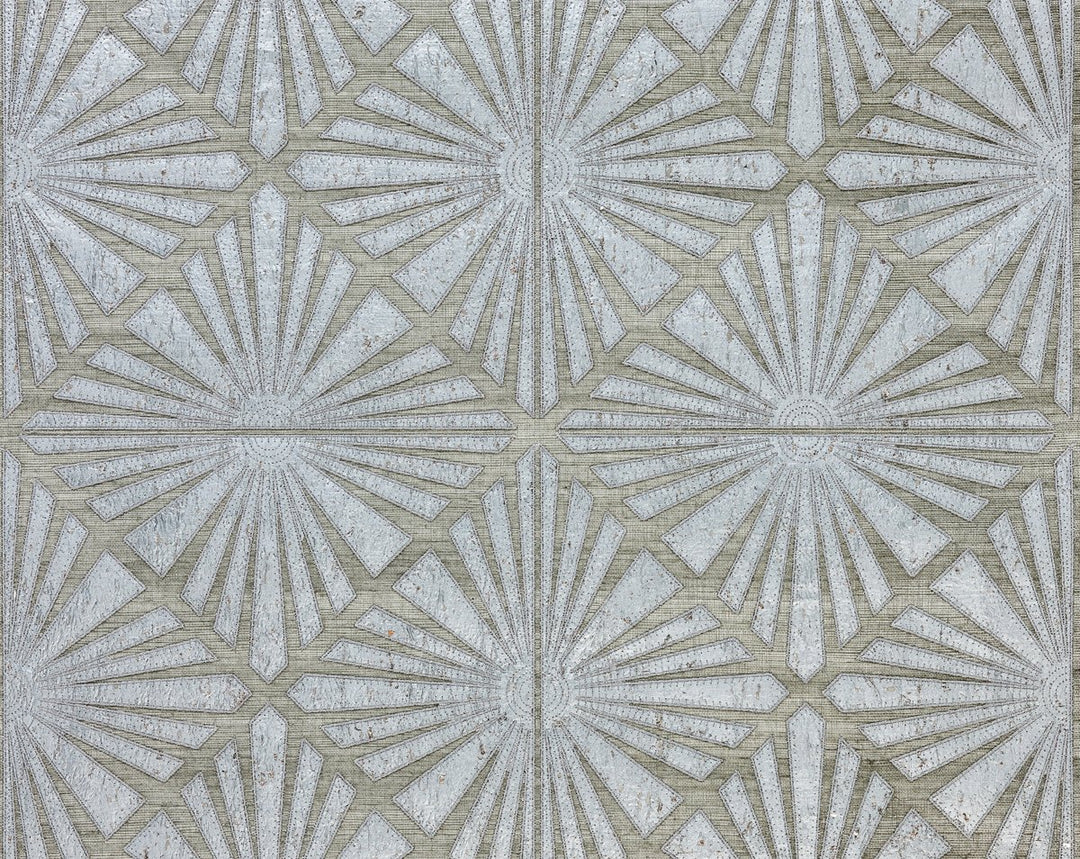 Milan Diamond Grasscloth Pewter SCWP885560003 by Scalamandre Designer Wallpaper