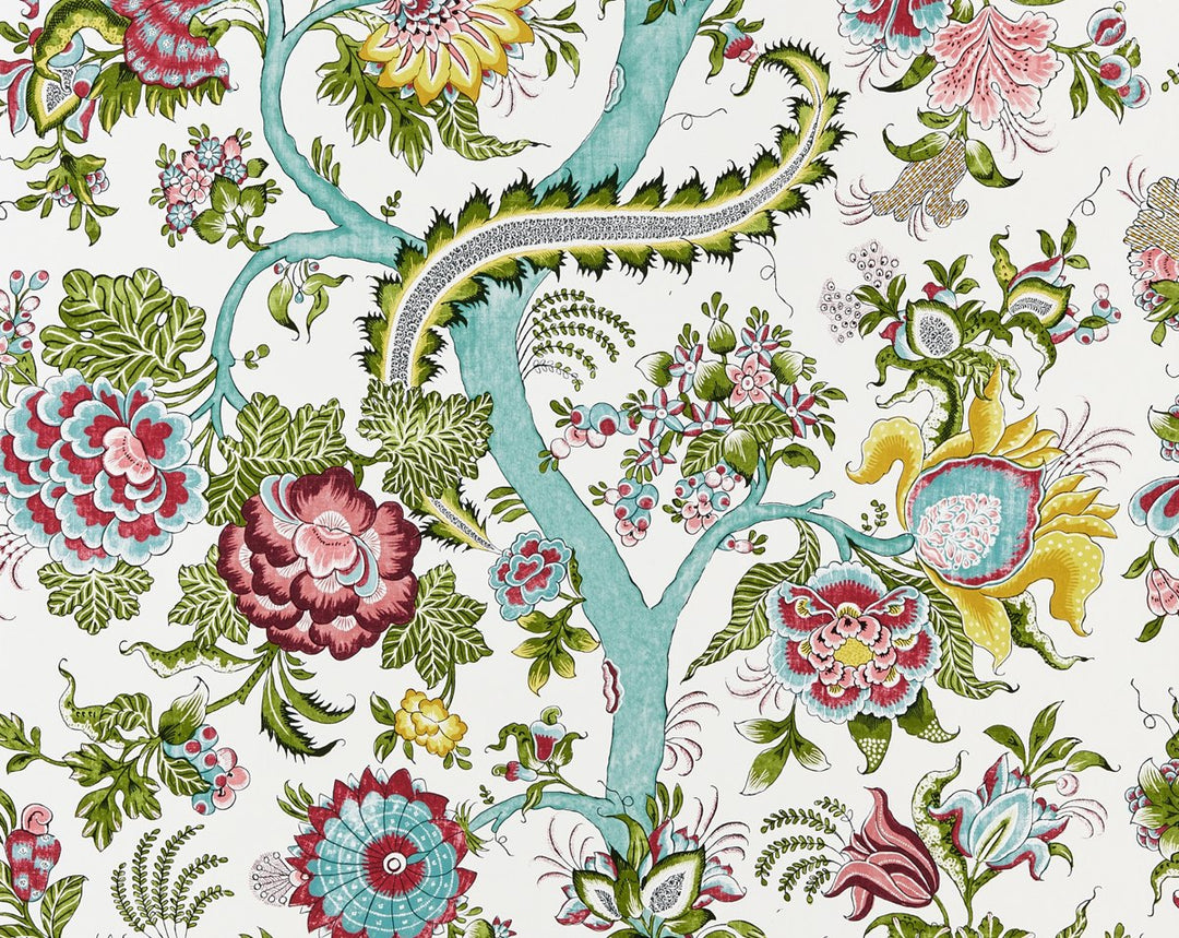 Metropolitan Palampore Flower Garden SCWP885610003 by Scalamandre Designer Wallpaper