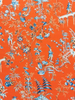 Nanjing Mandarin SC165520004 by Scalamandre Designer Fabric ORIANA 100% COTTON UNITED KINGDOM LIGHT DUTY Horizontal: 36.25" and Vertical: 27" 54 - Swanky Fabrics -