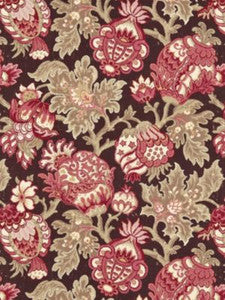 Canterbury Linen Print Mulberry SC165930004 by Scalamandre Designer Fabric