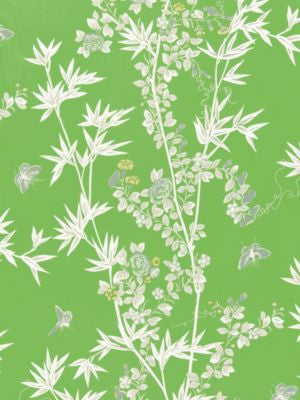 Jardin De Chine Print Jade SC166080004 by Scalamandre Designer Fabric LA BOHEME 100% COTTON UNITED KINGDOM MEDIUM DUTY Horizontal: 46" and Vertical: 27" 54 - Swanky Fabrics -