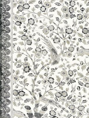 Anissa Print Truffle SC166250004 by Scalamandre Designer Fabric PACIFICA 90% COTTON 10% LINEN UNITED KINGDOM MEDIUM DUTY Horizontal: 41.5" and Vertical: 55.5" 55.5 - Swanky Fabrics -