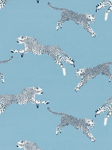 Leaping Cheetah Cotton Print Cloud Nine SC166340004 by Scalamandre Designer Fabric