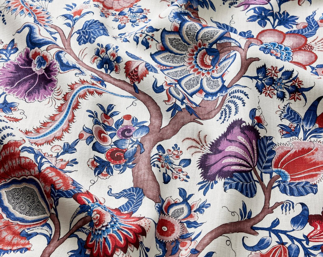 Metropolitan Palampore Print Red Multi SC166490004 by Scalamandre Designer Fabric