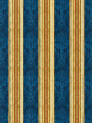 Santa Margarita Multi On Cobalt SC261660004 by Scalamandre Designer Fabric 84% COTTON 16% VISCOSE ITALY MEDIUM DUTY Horizontal: 17" and Vertical: 14" 55 - Swanky Fabrics -