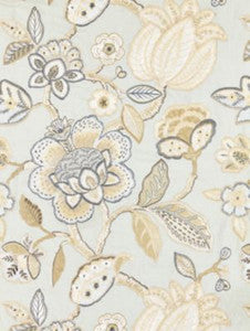 Coromandel Embroidery Mineral SC271260004 by Scalamandre Designer Fabric