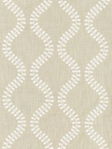Foglia Embroidery Flax SC271270004 by Scalamandre Designer Fabric