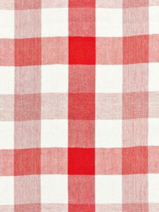 Westport Linen Plaid Coral SC271350004 by Scalamandre Designer Fabric