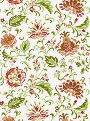 Delphine Embroidery Blossom SC271730004 by Scalamandre Designer Fabric LA BOHEME 66% COTTON 18% VISCOSE 16% SPUN POLYESTER INDIA MEDIUM DUTY Horizontal: 22.875" and Vertical: 24.875" 49.63 - Swanky Fabrics -