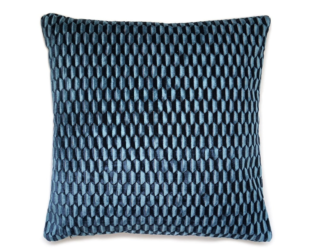 Allegra Velvet Pillow 22 X 22 - Sapphire SCALLEPILL0004 by Scalamandre Designer Pillow