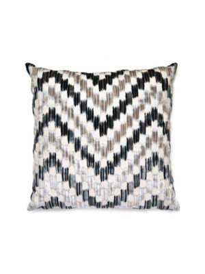 Ankara Pillow 22 X 22 - Smoke SCANKAPILL0004 by Scalamandre Designer Pillows 20% VISCOSE, 49% RAYON / 31% COTTON / Horizontal: and Vertical: 0 - Swanky Fabrics -