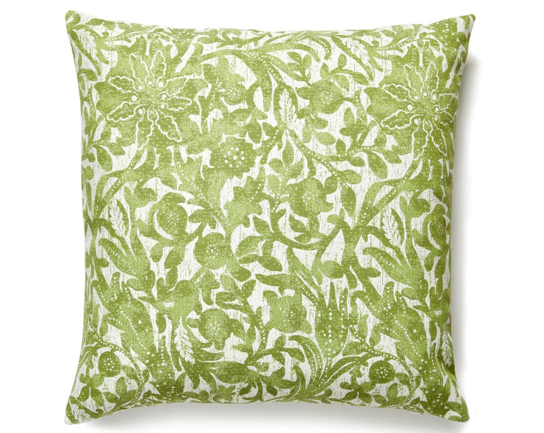 Bali Floral Outdoor Pillow 22 X 22 - Palm SCBALIPILL0004 by Scalamandre Designer Pillow