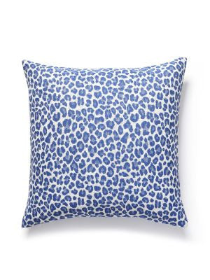 Backyard Bengal Outdoor Pillow 22 X 22 - Cobalt SCBENGPILL0004 by Scalamandre Designer Pillows 100% UV POLYESTER U.S.A. HEAVY DUTY Horizontal: and Vertical: 0 - Swanky Fabrics -