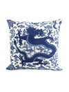 Chi'En Dragon Pillow 22 X 22 - Indigo SCDRAGONPIL0004 by Scalamandre Designer Pillows
