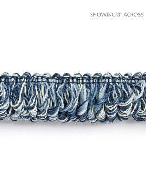 Maui Loop Fringe Pacific SCFL13480004 by Scalamandre Designer Trim ISOLA INDOOR / OUTDOOR 100% POLYOLEFIN UNITED KINGDOM HEAVY DUTY Horizontal: .25" and Vertical: 1 - Swanky Fabrics -