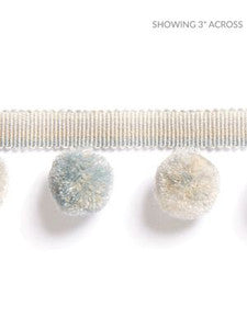 Osborne Pom Pom Fringe Mineral SCFX15000004 by Scalamandre Designer Trim