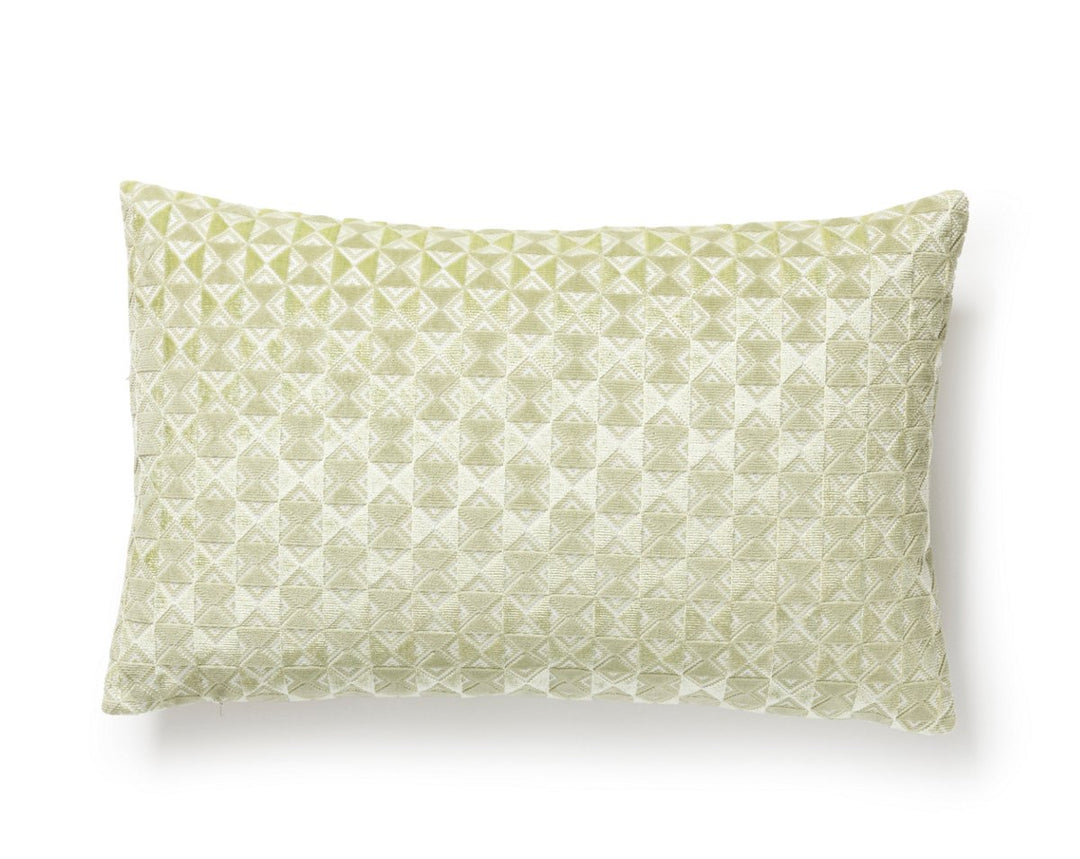 Parlor Velvet Pillow 14 X 22 - Pistachio SCLBDK273240004 by Scalamandre Designer Pillow