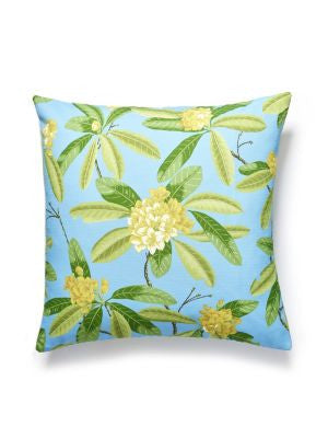 Rhododendron Outdoor Pillow 22 X 22 - Carolina SCRHODMPILL0004 by Scalamandre Designer Pillows 100% SOLUTION DYED POLYESTER U.S.A. Horizontal: and Vertical: 0 - Swanky Fabrics -