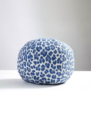 Backyard Bengal Outdoor Pillow 12 Dia - Cobalt SCSBENGPILL0004 by Scalamandre Designer Pillows 100% UV POLYESTER U.S.A. HEAVY DUTY Horizontal: and Vertical: 0 - Swanky Fabrics -