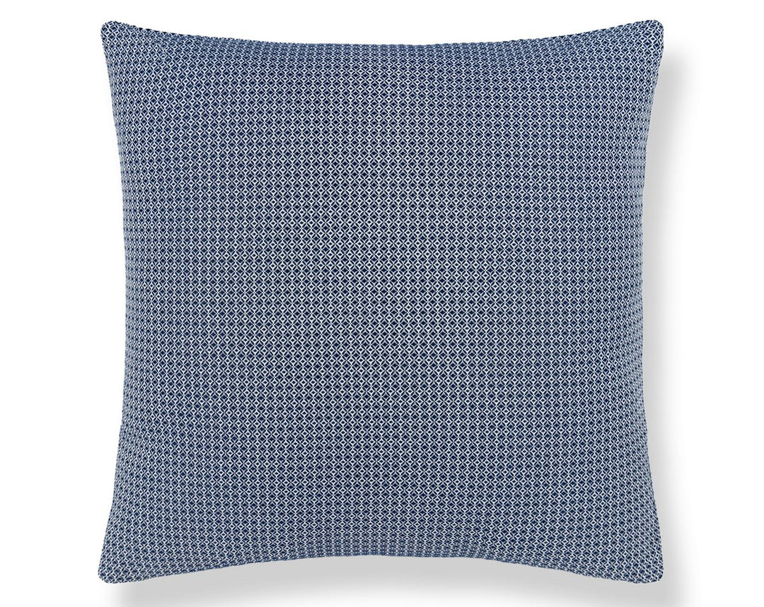 Bird'S Eye Outdoor Pillow 22 X 22 - Navy SCSDDK270680004 by Scalamandre Designer Pillow