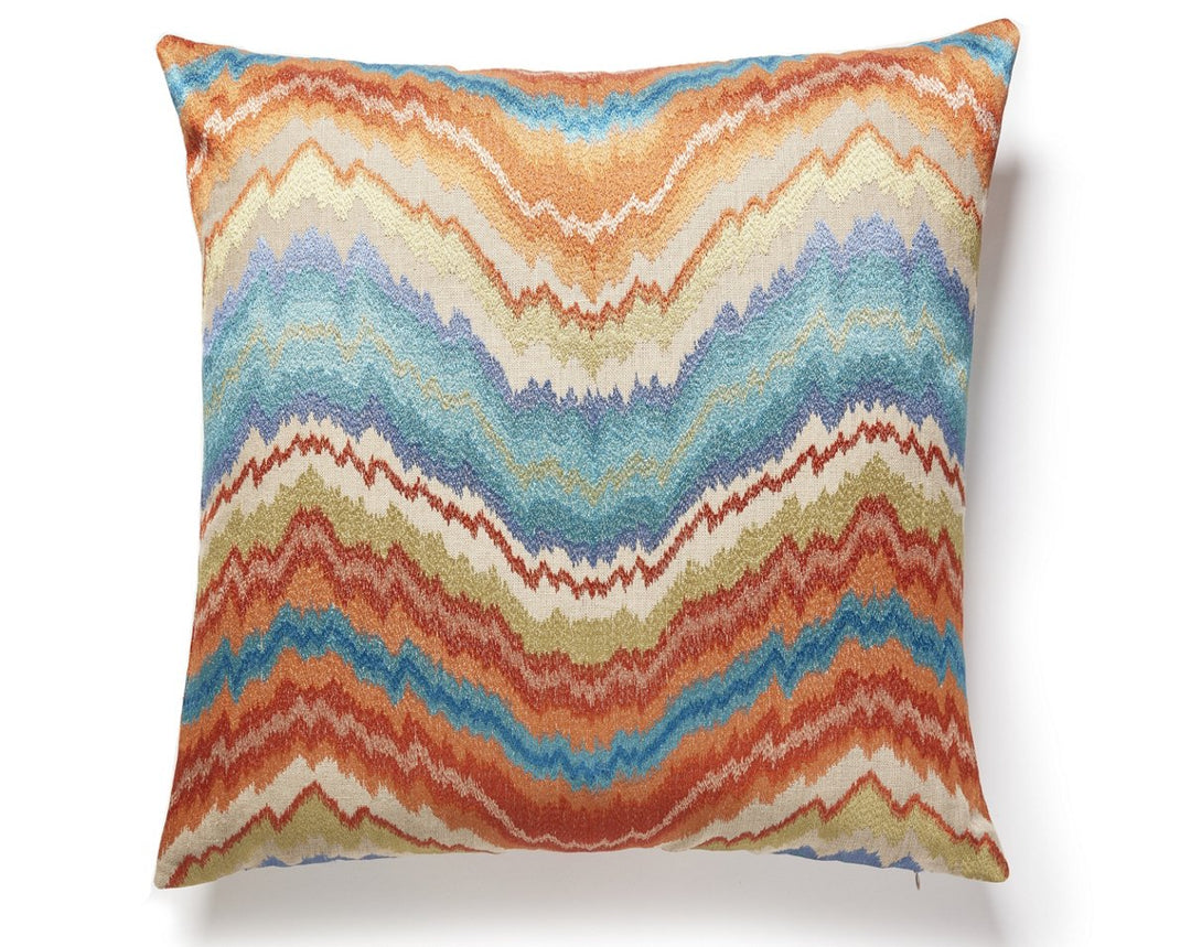 Bergamo Embroidery Pillow 22 X 22 - Spice Market SCSDDK270960004 by Scalamandre Designer Pillow