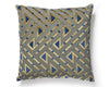 Kasai Velvet Pillow 22 X 22 - Blue On Gold SCSDDK273230004 by Scalamandre Designer Pillow