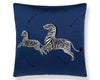 Zebras Embroidered Pillow 22 X 22 - Platinum SCSDDS164960004 by Scalamandre Designer Pillow