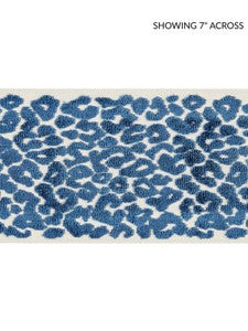 Leopard Velvet Tape Indigo SCT32770004 by Scalamandre Designer Trim