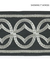 Athena Embroidered Tape Charcoal SCT33050004 by Scalamandre Designer Trim