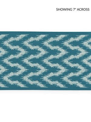Seychelles Tape Turquoise SCT33090004 by Scalamandre Designer Trim ISOLA INDOOR / OUTDOOR 100% POLYOLEFIN UNITED KINGDOM HEAVY DUTY Horizontal: .5" and Vertical: 3.5 - Swanky Fabrics -