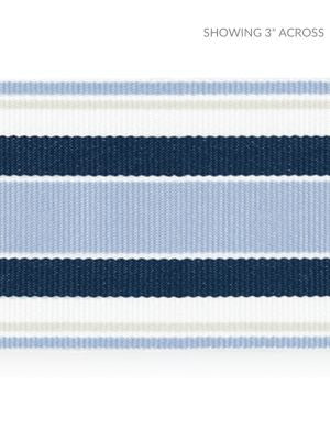 Marina Stripe Tape Pacific SCT33110004 by Scalamandre Designer Trim ISOLA INDOOR / OUTDOOR 100% POLYOLEFIN UNITED KINGDOM HEAVY DUTY Horizontal: and Vertical: 2.5 - Swanky Fabrics -