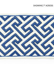 Labyrinth Embroidered Tape Porcelain SCT33190004 by Scalamandre Designer Trim