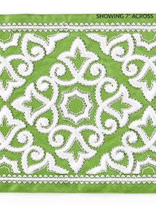 Ornamental Embroidered Tape Jade SCT33200004 by Scalamandre Designer Trim