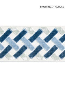 Parquet Velvet Tape Blue Lagoon SCT33260004 by Scalamandre Designer Trim