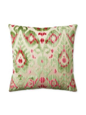Tashkent Velvet Pillow 22 X 22 - Spring Green SCTASHKPILL0004 by Scalamandre Designer Pillows 51% BEMBERG VISCOSE / 49% COTTON Horizontal: and Vertical: 0 - Swanky Fabrics -